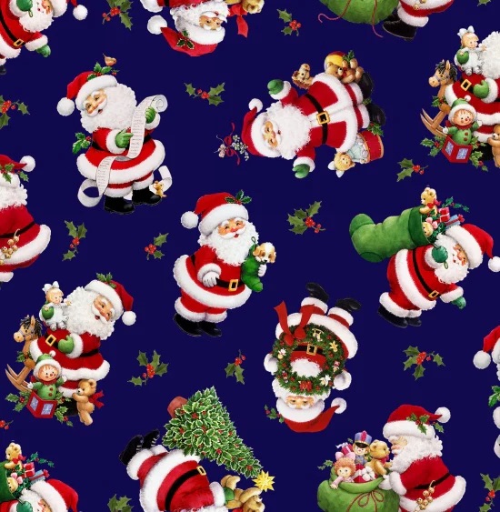 Tossed Santas Midnight - Santa's List Collection by Morehead Inc